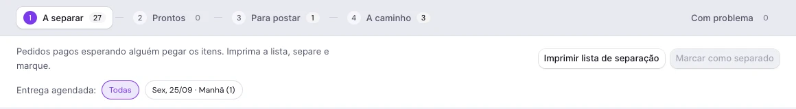 Abas da Expedição: a separar, prontos, para postar e a caminho